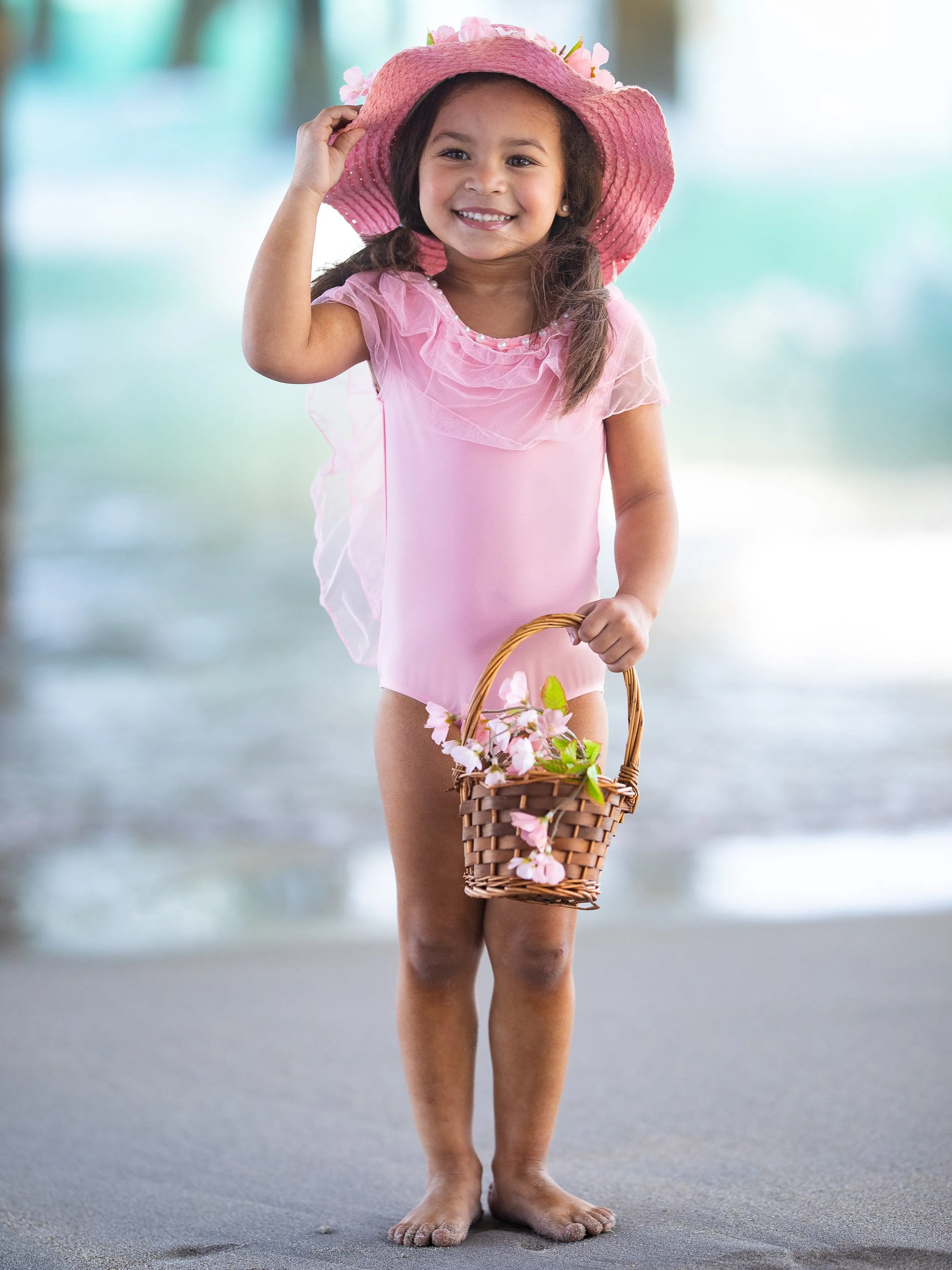Girls Get Your Beach On One Piece Swimsuit