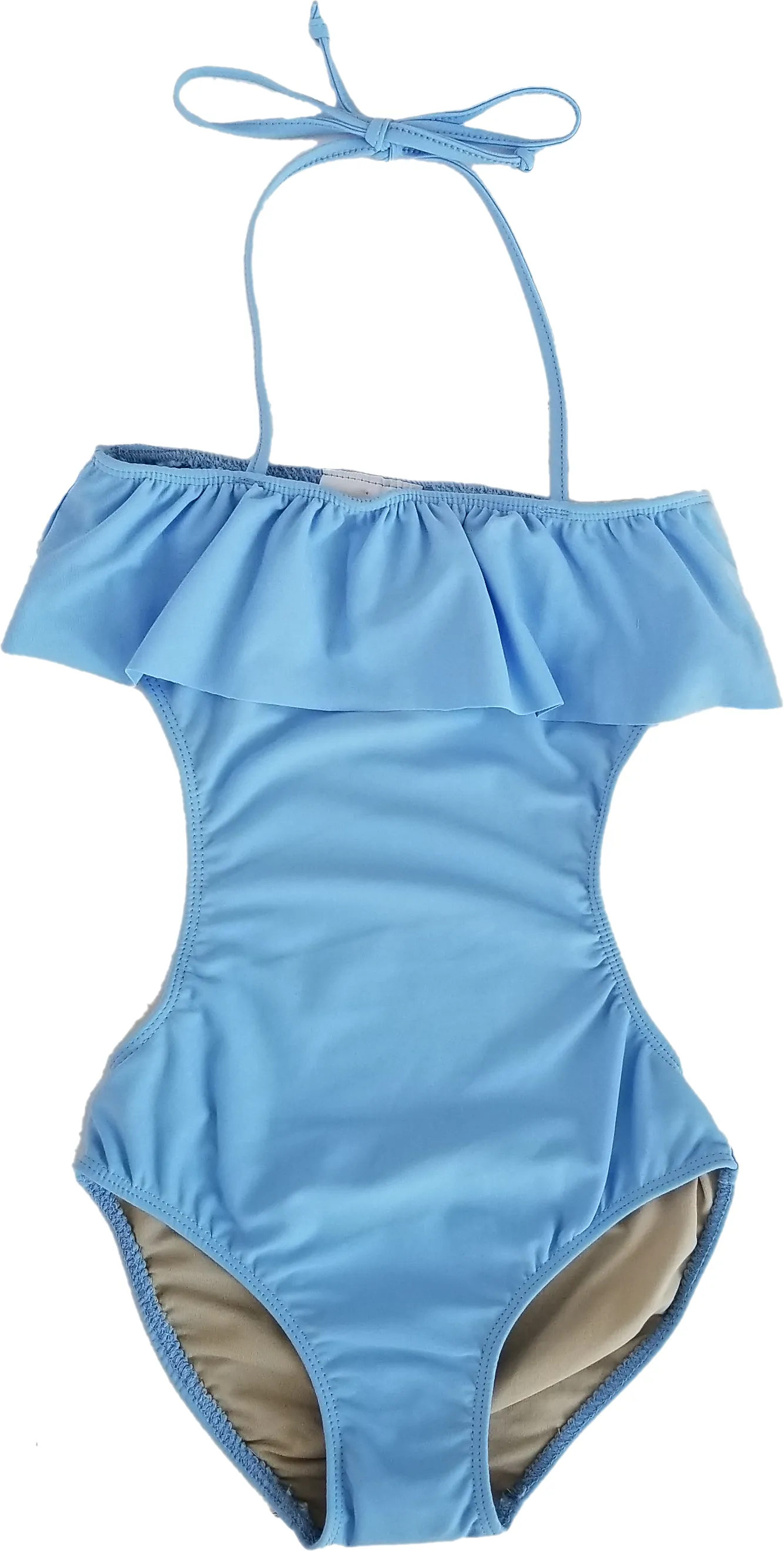 Girls One Piece Ruffle Bathing Suit