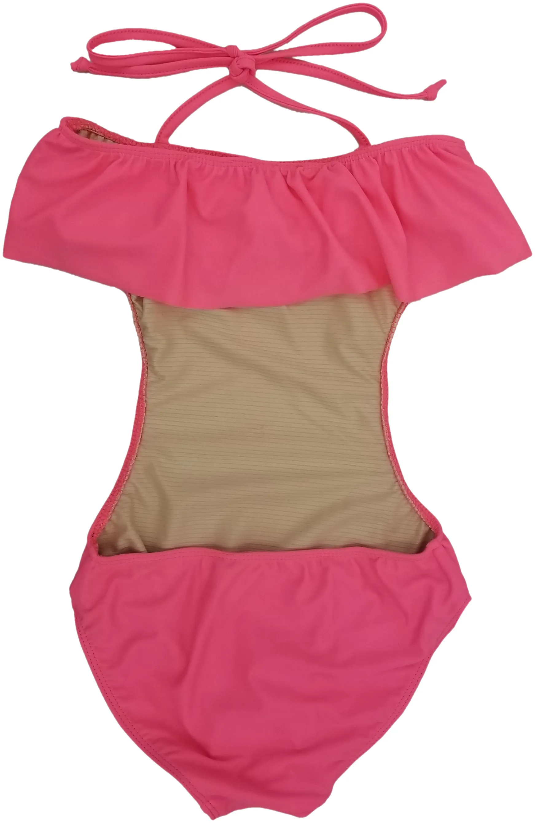 Girls One Piece Ruffle Bathing Suit