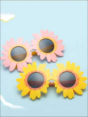 Girls Round Flower Sunglasses