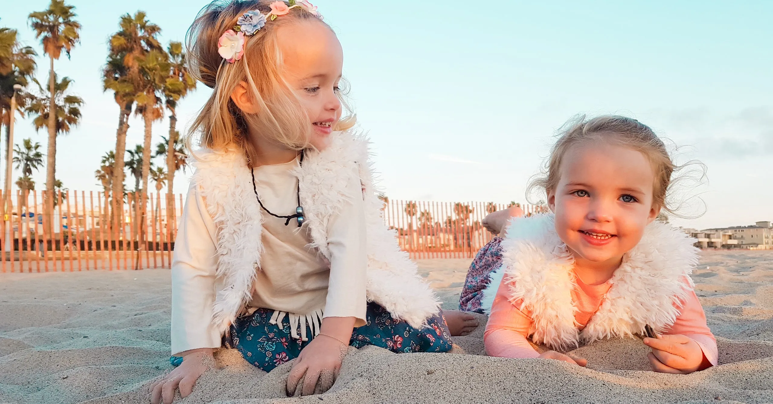 Girls White Faux Fur Vest | Leonie