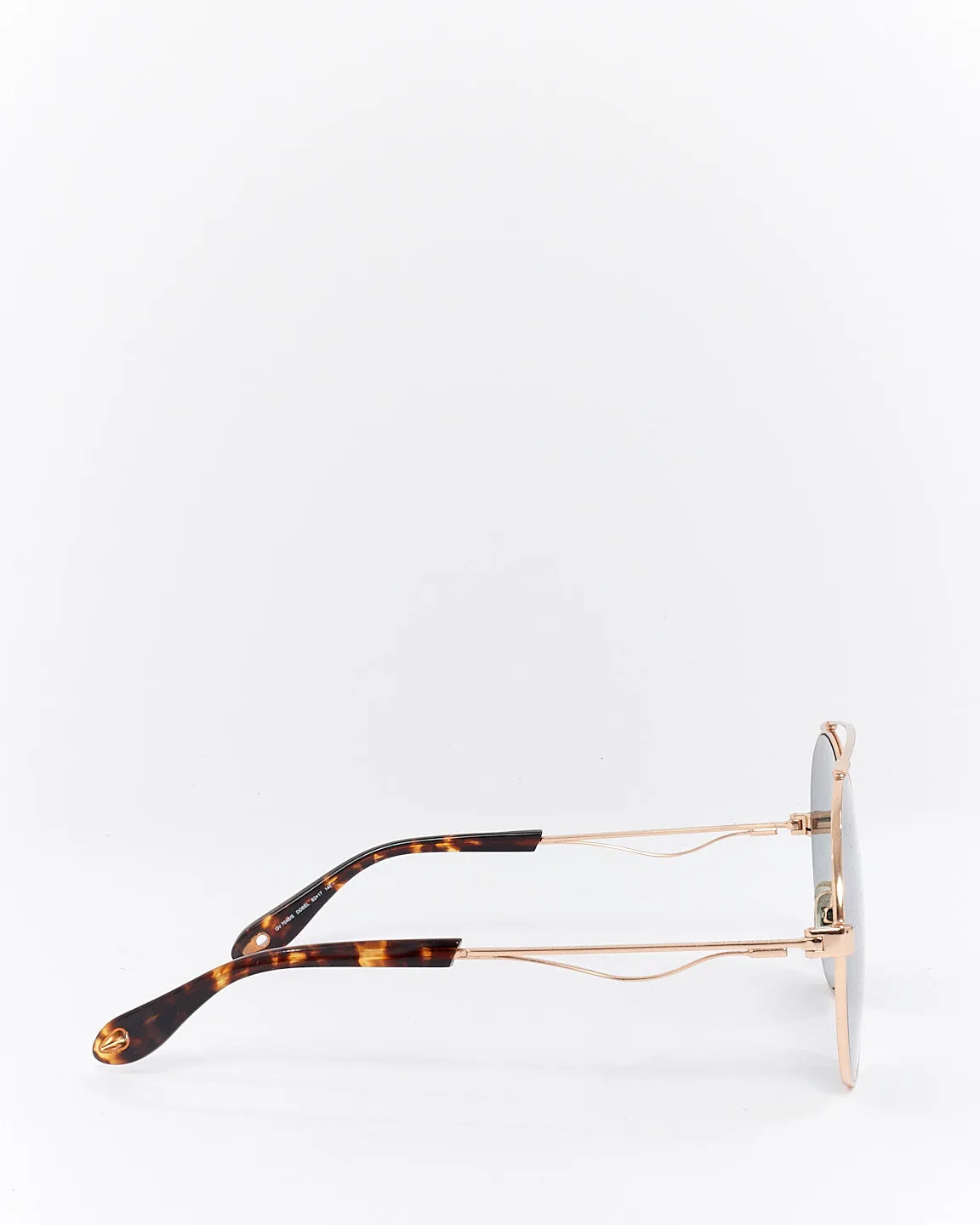 Givenchy Gold Metal Round Aviator GV 7048 Sunglasses