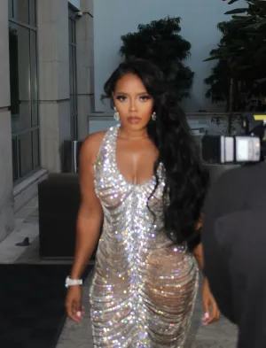 Glam Crystal Chain Dress (Sleeveless)