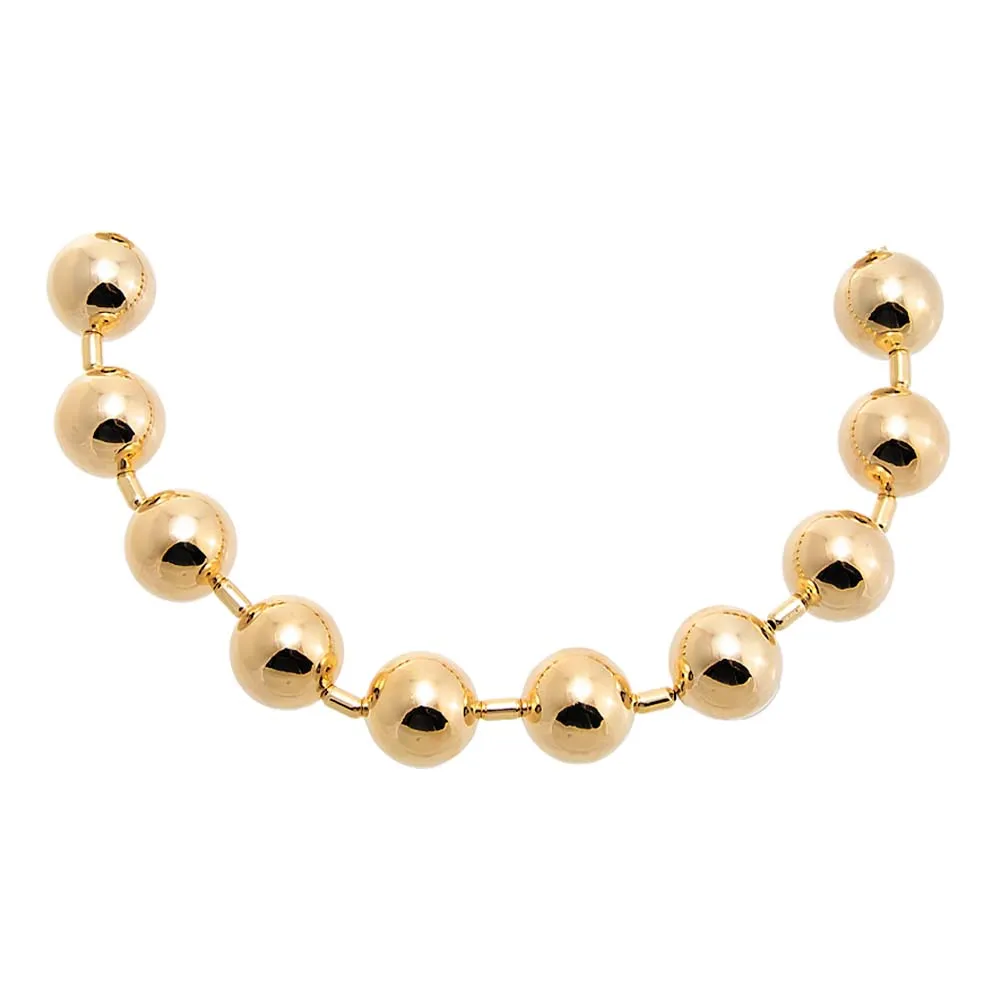 Gold Filled Solid Large Beaded Ball Necklace