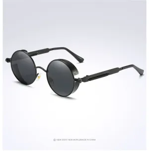 Gold Metal Polarized Sunglasses Gothic Steampunk Sunglasses Mens Womens Fashion Retro Vintage Shield Eyewear Shades 372 Red