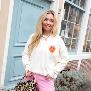 Good Vibes knit ecru
