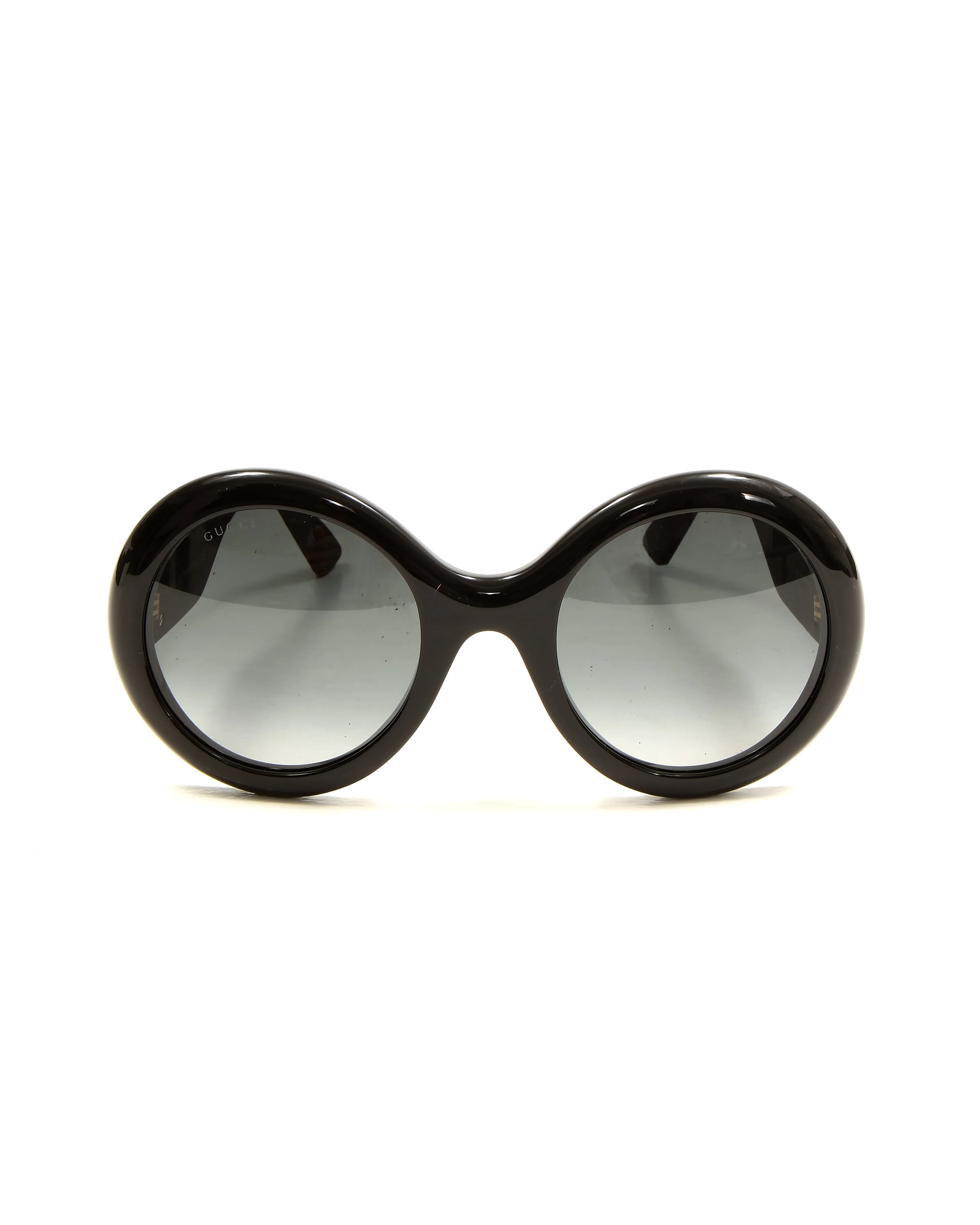 Gucci Black Round Glitter GG0101S Sunglasses