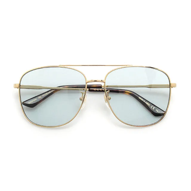 Gucci Metal Framed Navigator Sunglasses in Gold