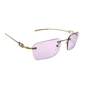 Gucci Purple Rimless Sunglasses