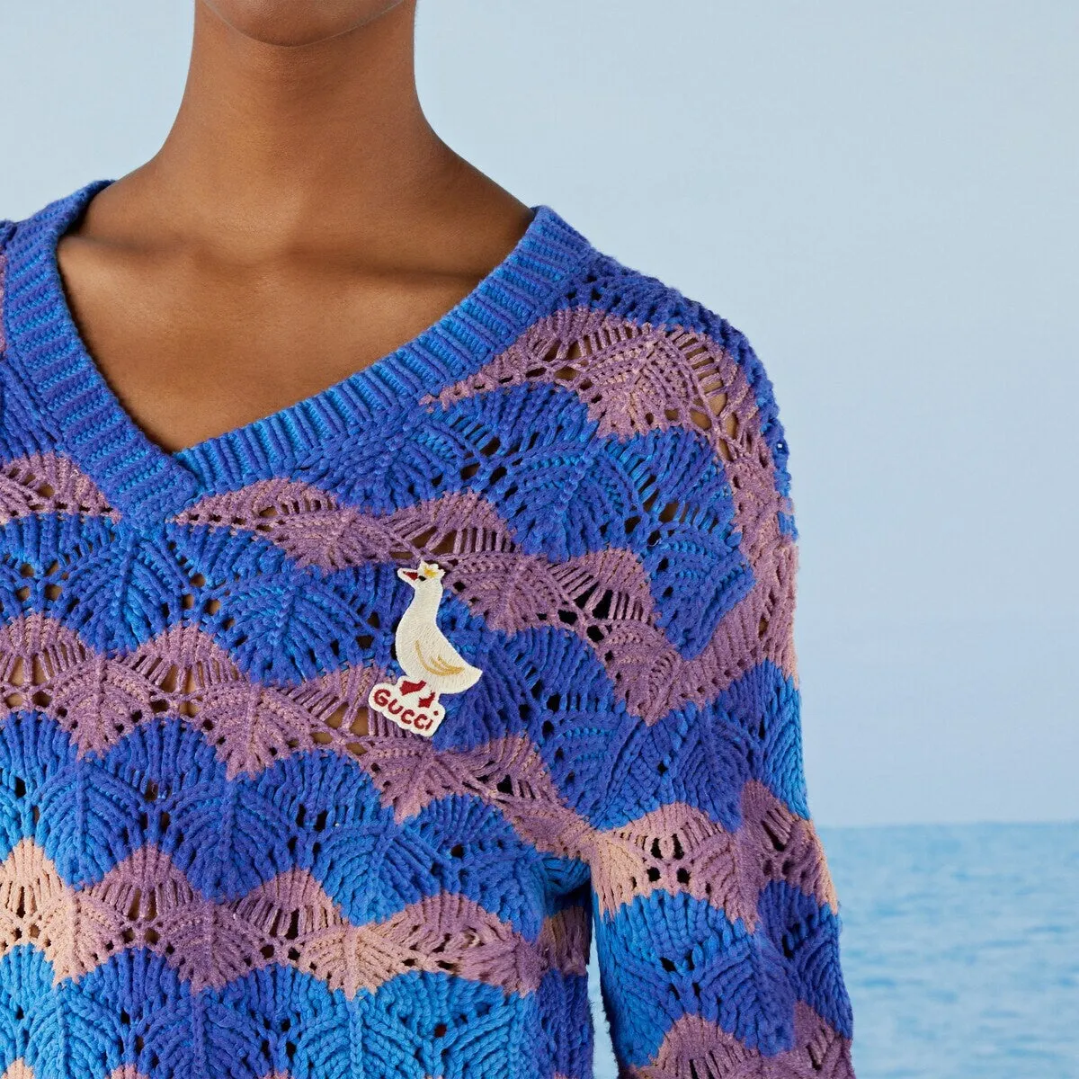 Gucci Tie Dye Knit Cotton Sweater