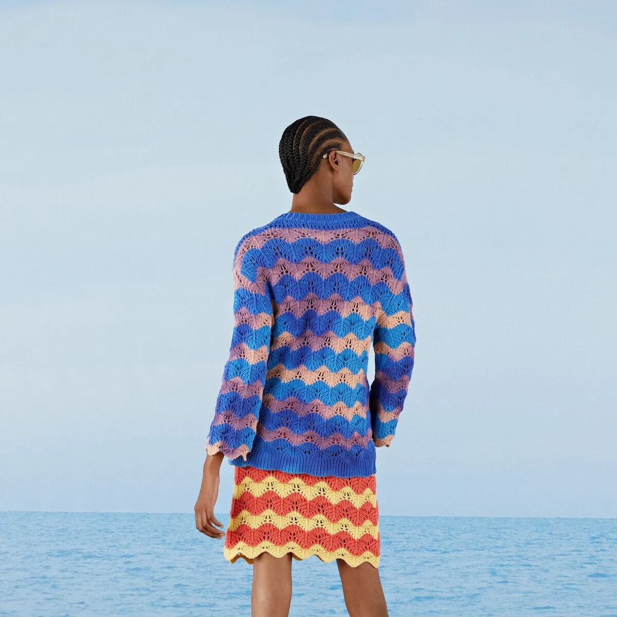 Gucci Tie Dye Knit Cotton Sweater