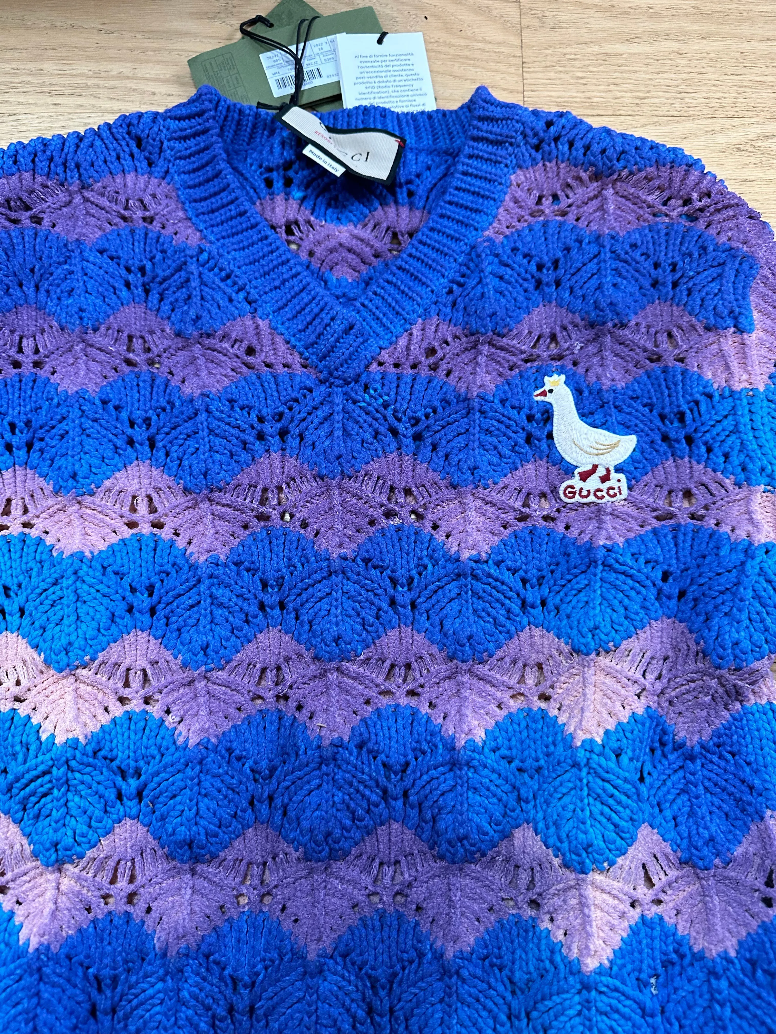 Gucci Tie Dye Knit Cotton Sweater