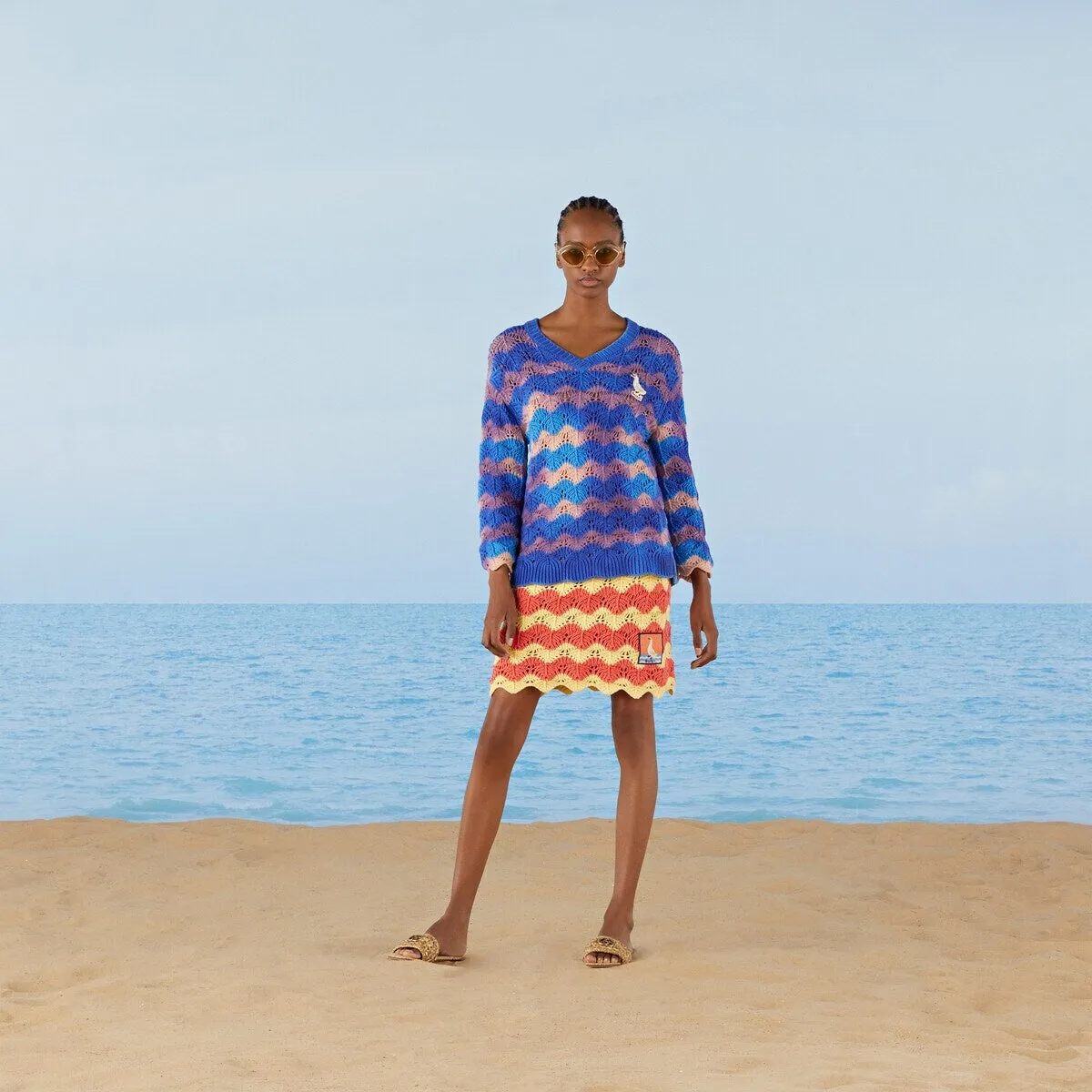 Gucci Tie Dye Knit Cotton Sweater