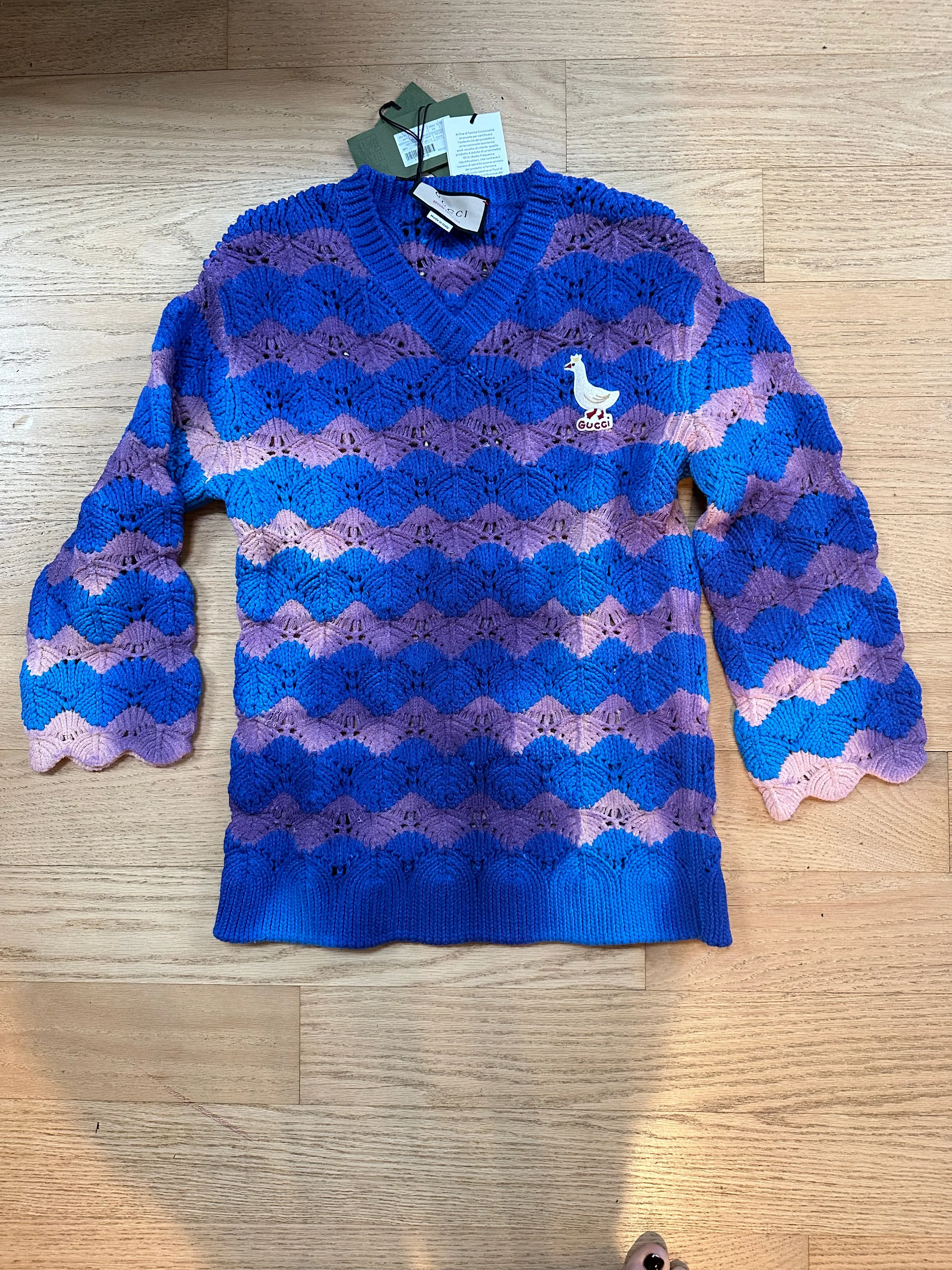 Gucci Tie Dye Knit Cotton Sweater