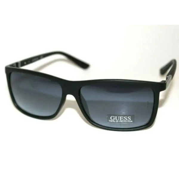 Guess GF0187 02W Men's 59mm Black Frame Blue Lens Designer Sunglasses