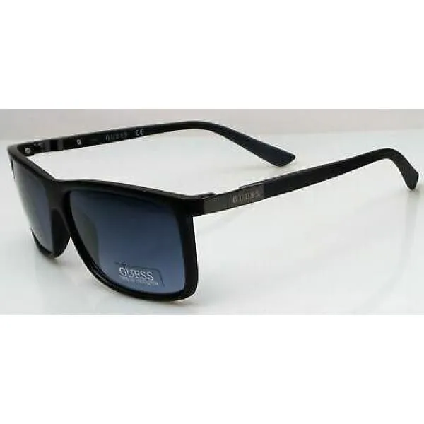 Guess GF0187 02W Men's 59mm Black Frame Blue Lens Designer Sunglasses