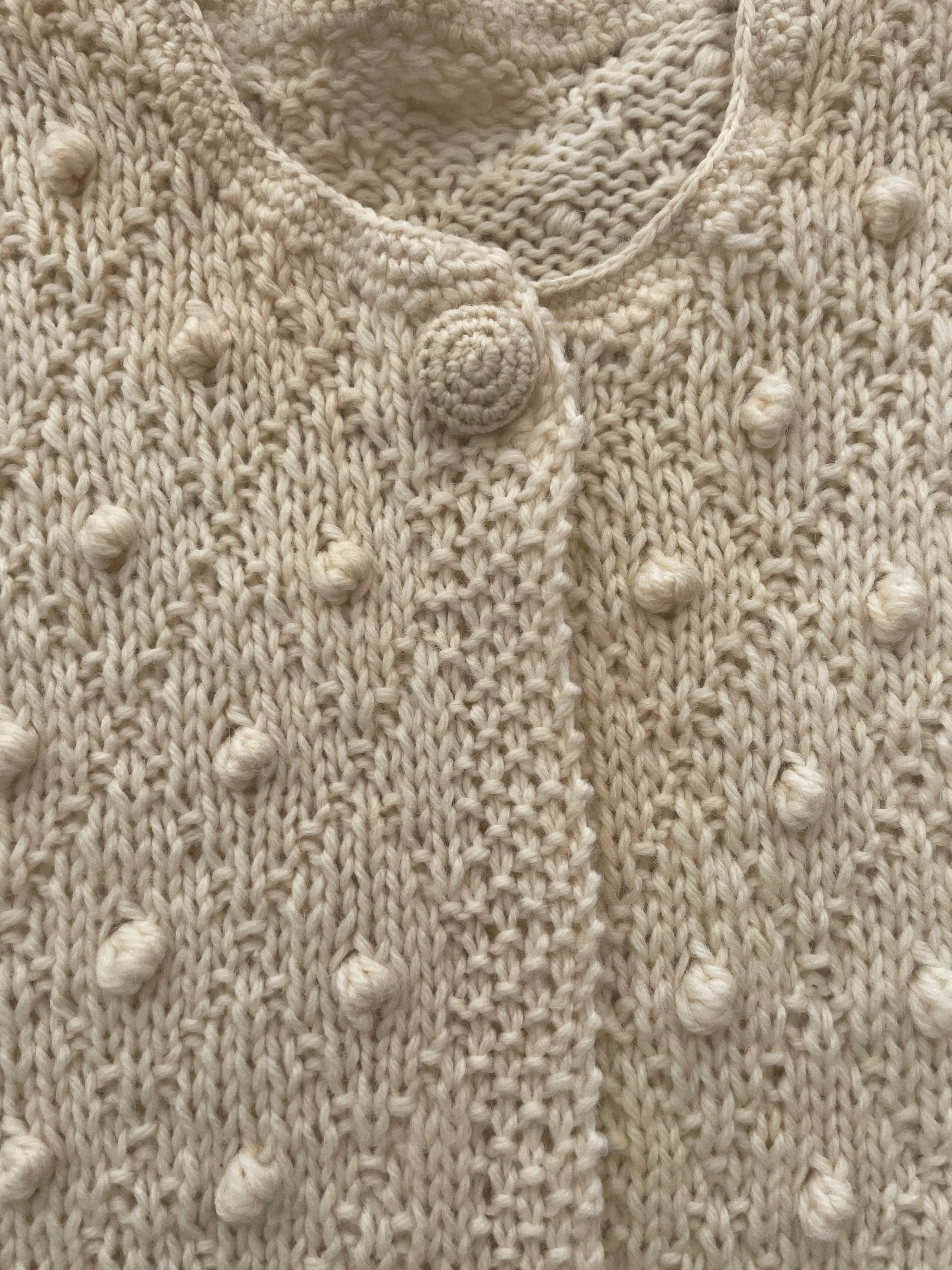 Hand Knit Popcorn Sweater