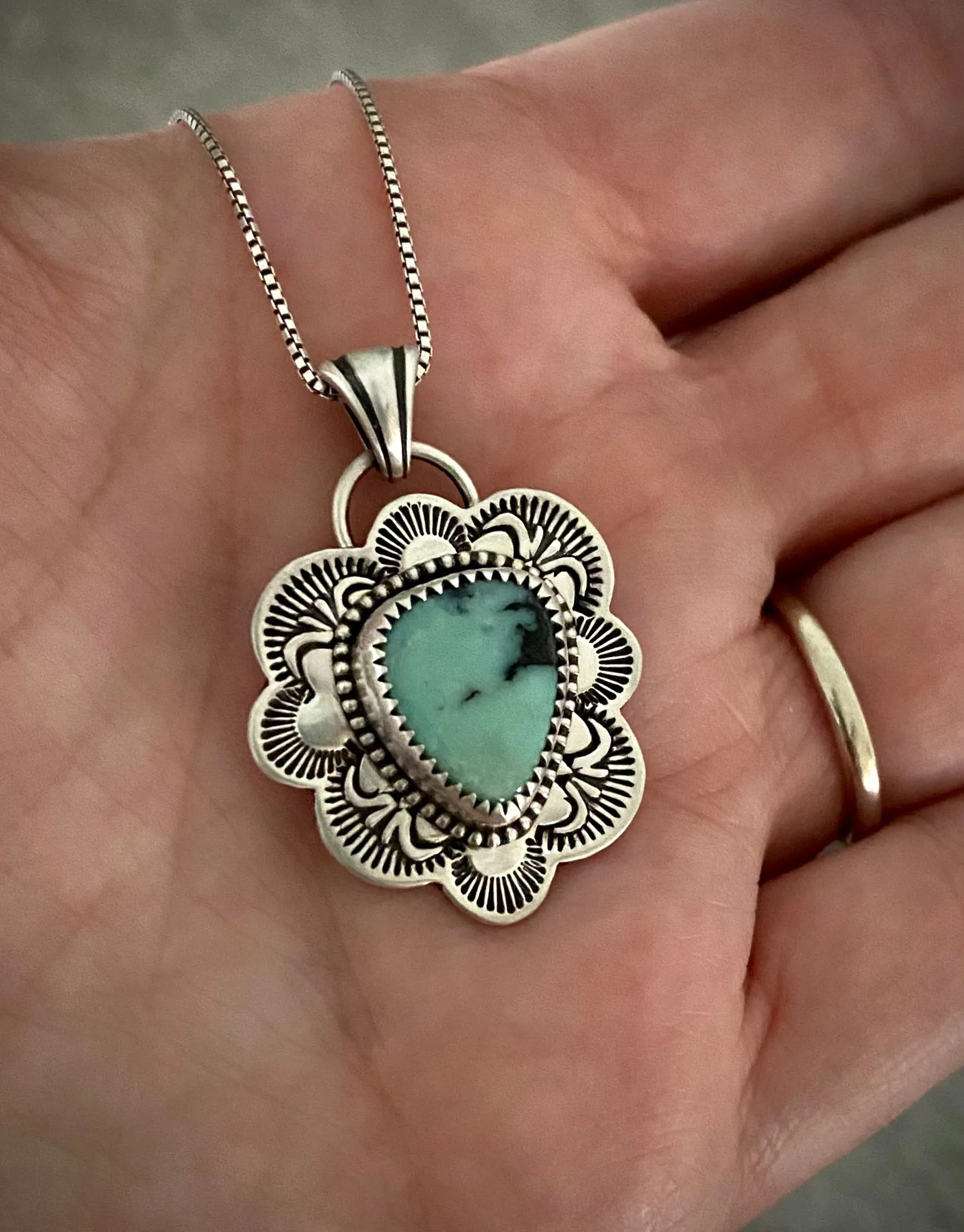 Hand Stamped New Lander Pendant