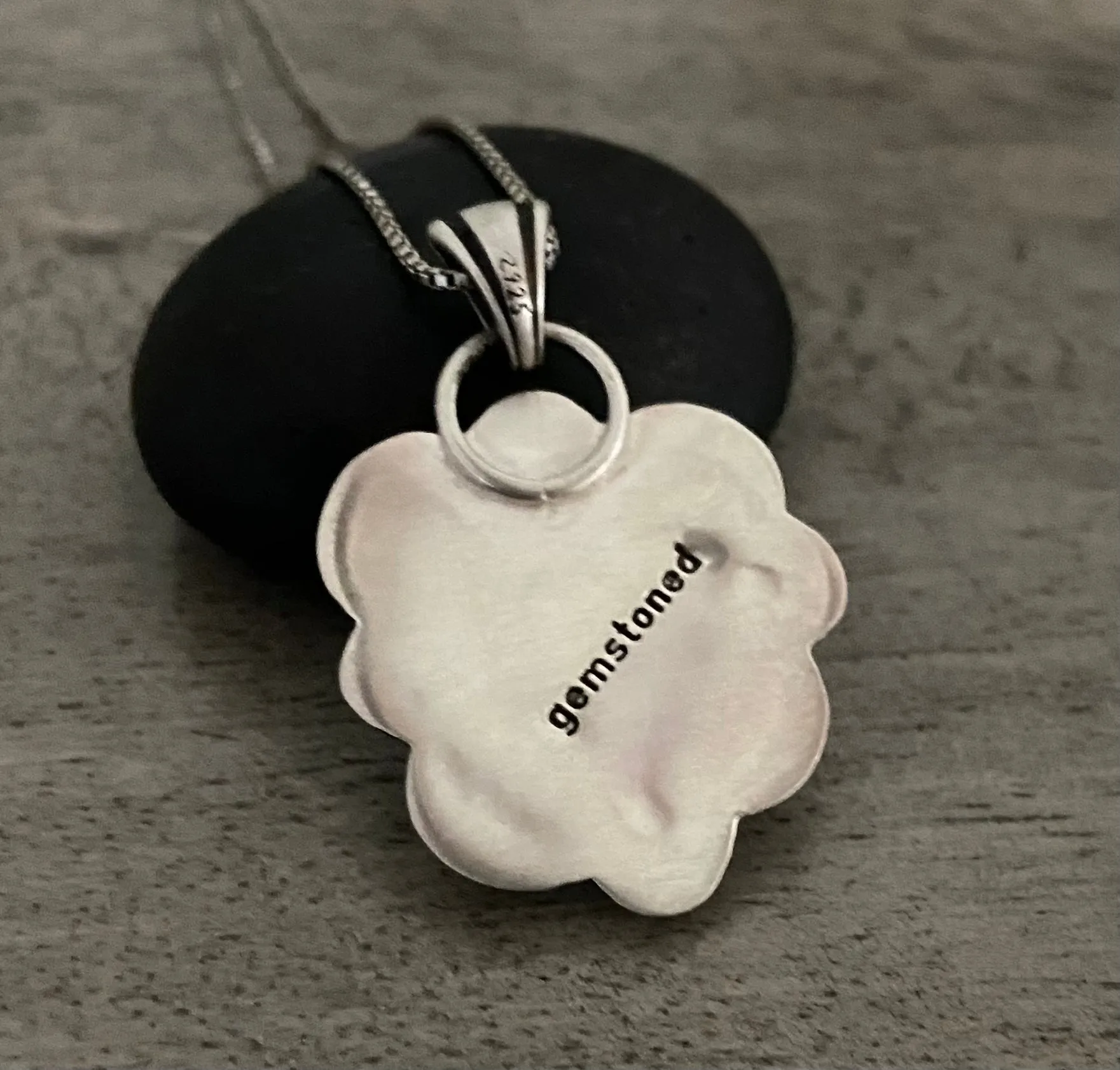 Hand Stamped New Lander Pendant