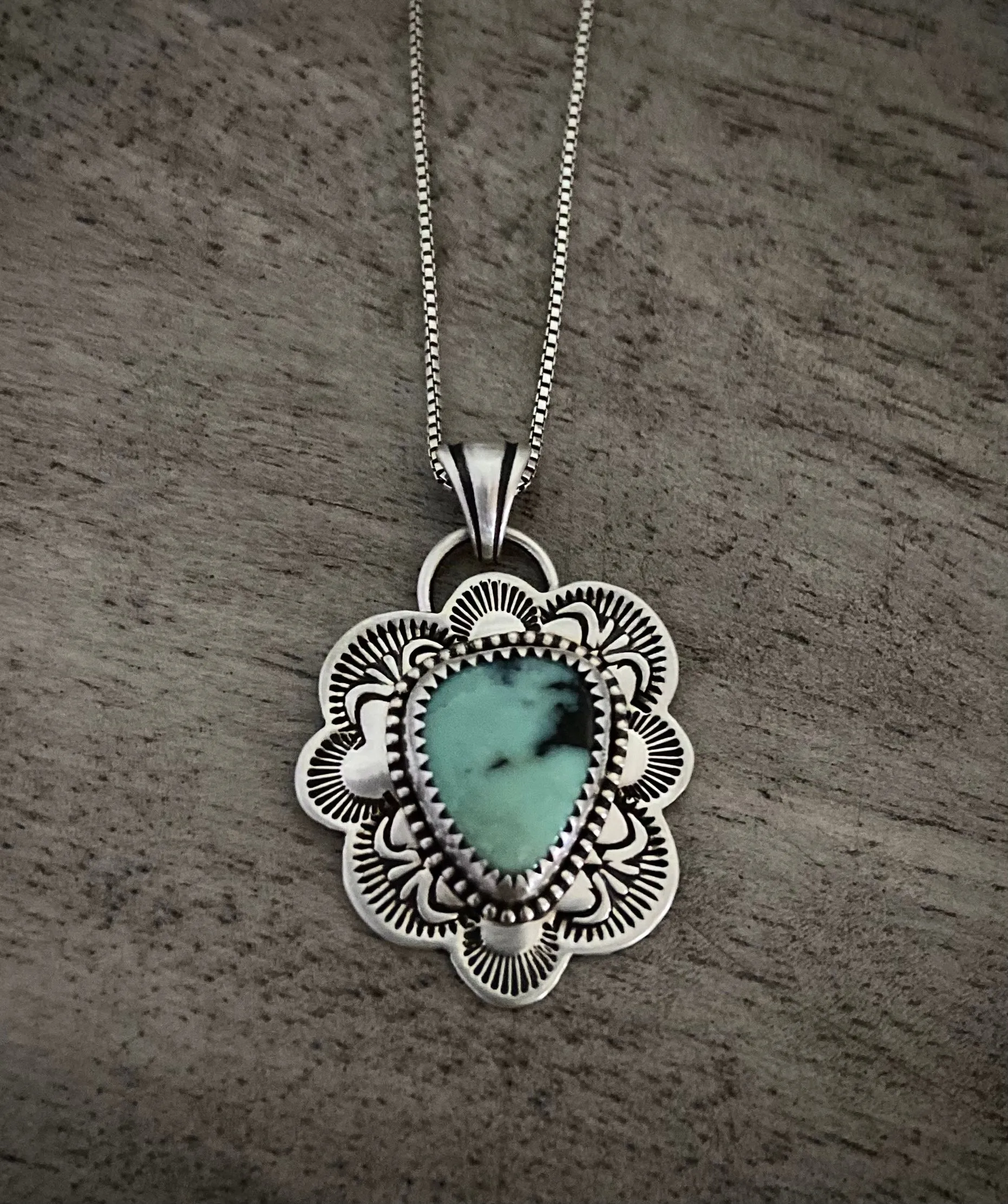 Hand Stamped New Lander Pendant