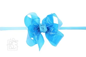 Headband with Waterproof Bow - Aquamarine