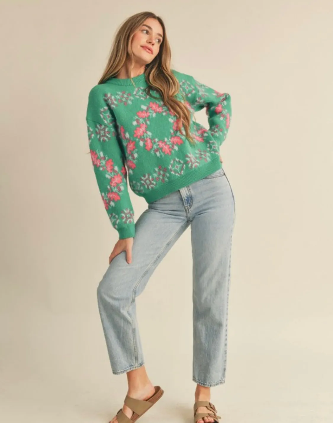 Holly Wreath Sweater