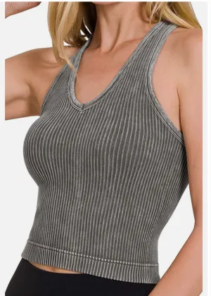 Hot As Can Be Ribbed Crop Top