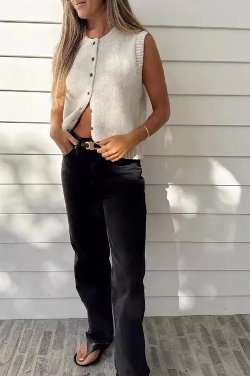 HWP1201 Knit-Crochet Sweater Vest