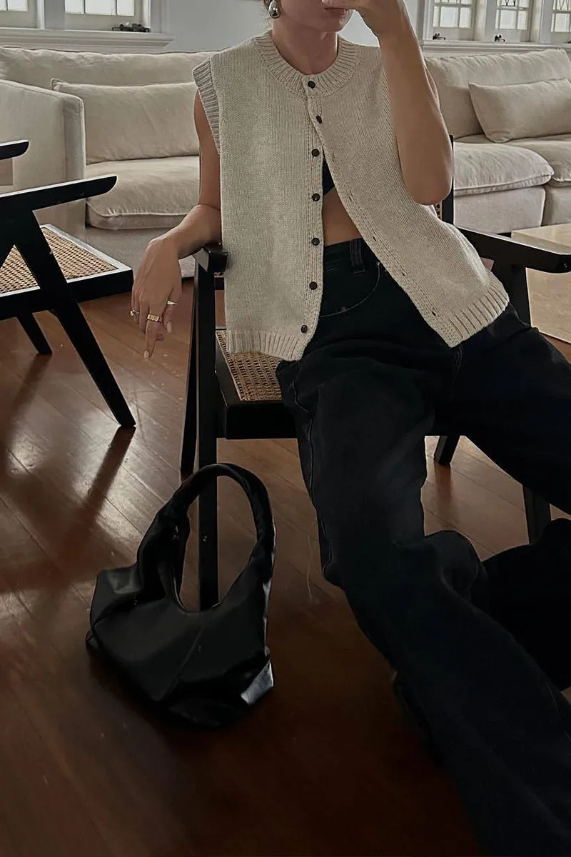 HWP1201 Knit-Crochet Sweater Vest