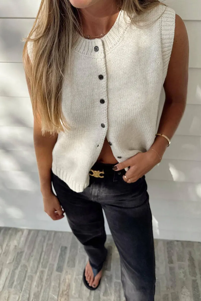 HWP1201 Knit-Crochet Sweater Vest
