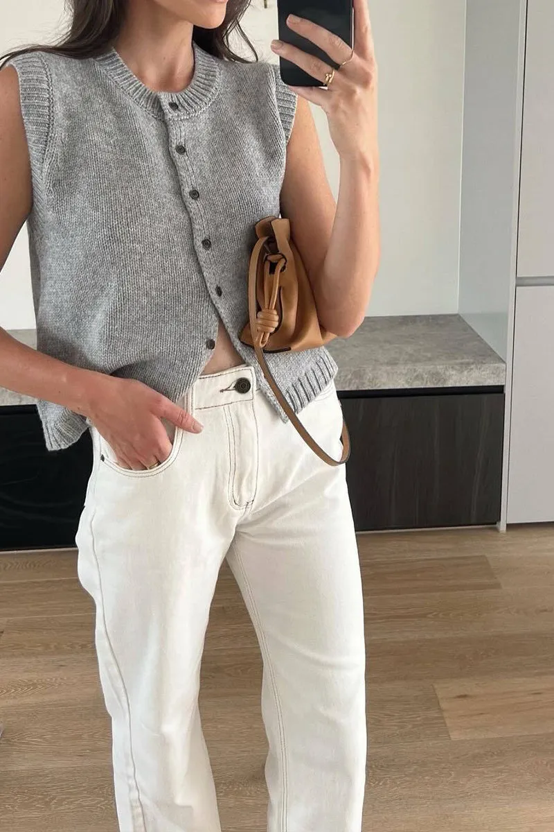 HWP1201 Knit-Crochet Sweater Vest