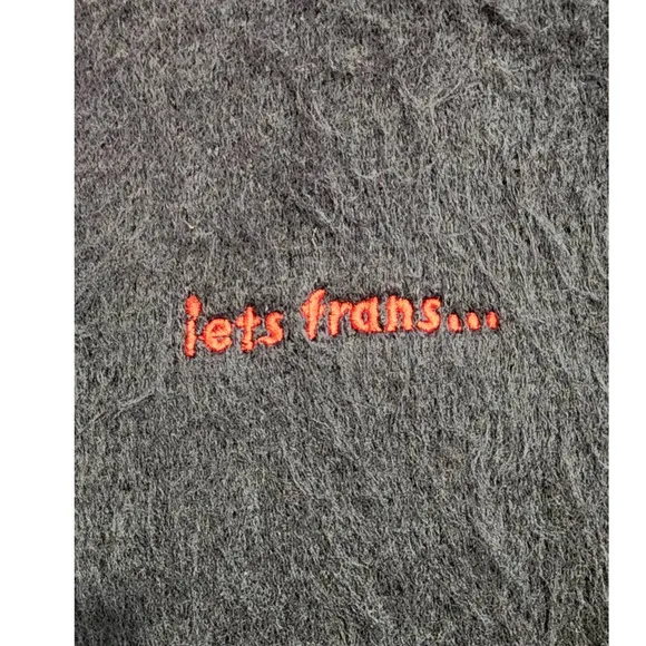 iets frans... Urban Outfitters Fluffy Knit Vest Navy Blue Unisex L NWOT