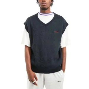 iets frans... Urban Outfitters Fluffy Knit Vest Navy Blue Unisex L NWOT