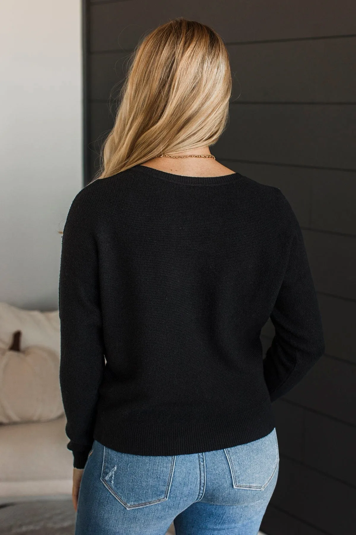Immediate Yes Knit Sweater- Black