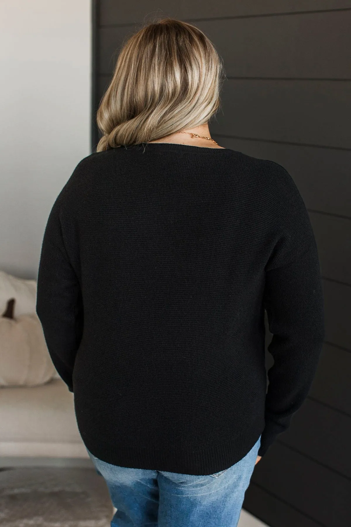 Immediate Yes Knit Sweater- Black
