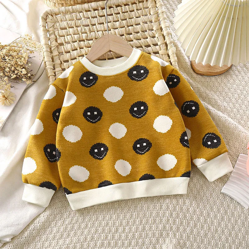 Infant and toddler sweater girls' men's base autumn and winter new baby jacket children's fleece knitted cardigan baby clothes