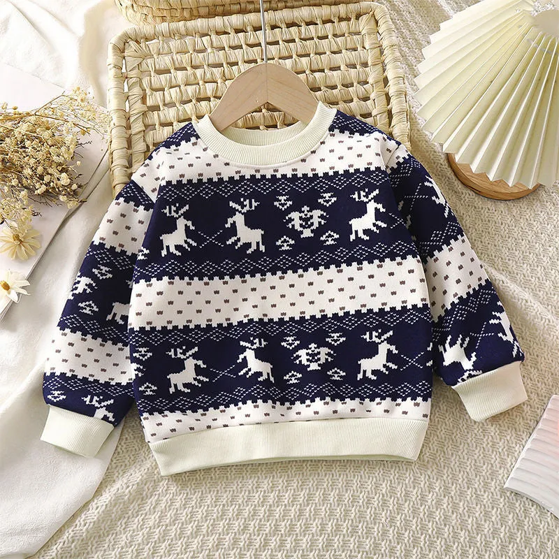 Infant and toddler sweater girls' men's base autumn and winter new baby jacket children's fleece knitted cardigan baby clothes
