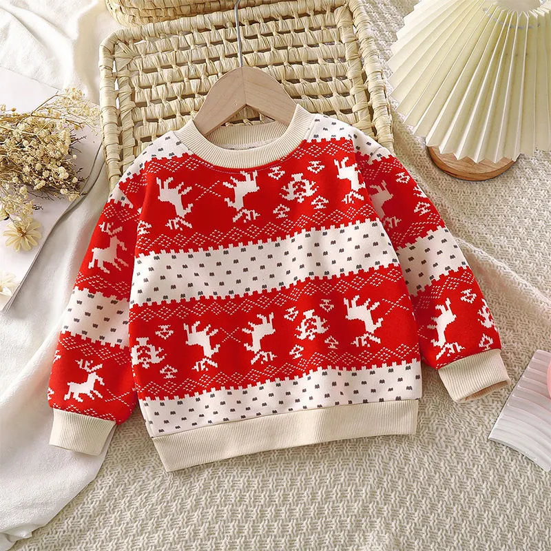 Infant and toddler sweater girls' men's base autumn and winter new baby jacket children's fleece knitted cardigan baby clothes