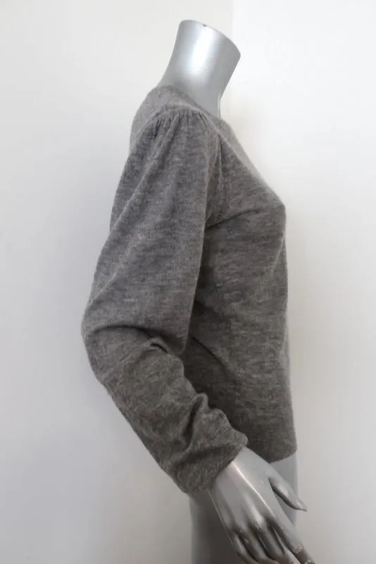 Isabel Marant Etoile Sweater Floyd Gray Alpaca Size 34 Blouson Sleeve Pullover