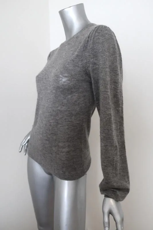 Isabel Marant Etoile Sweater Floyd Gray Alpaca Size 34 Blouson Sleeve Pullover