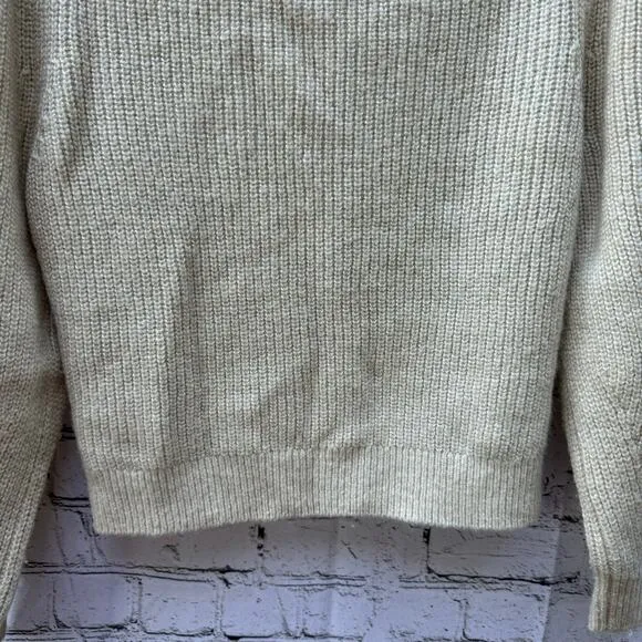 J. Crew Sweater Cropped Puff-sleeve Turtleneck Soft Cozy Classic Warm Winter