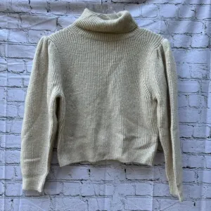 J. Crew Sweater Cropped Puff-sleeve Turtleneck Soft Cozy Classic Warm Winter