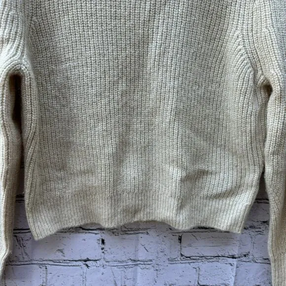 J. Crew Sweater Cropped Puff-sleeve Turtleneck Soft Cozy Classic Warm Winter
