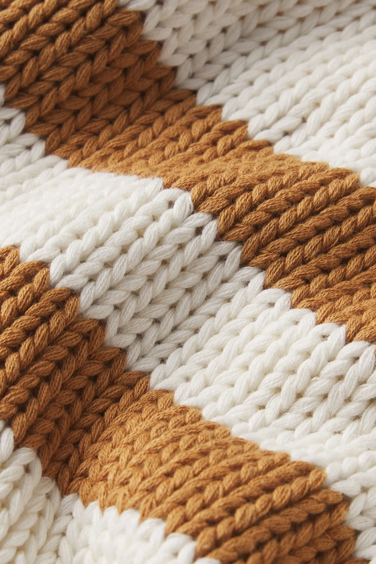 Jane Cotton Sweater in Cognac Double Stripe