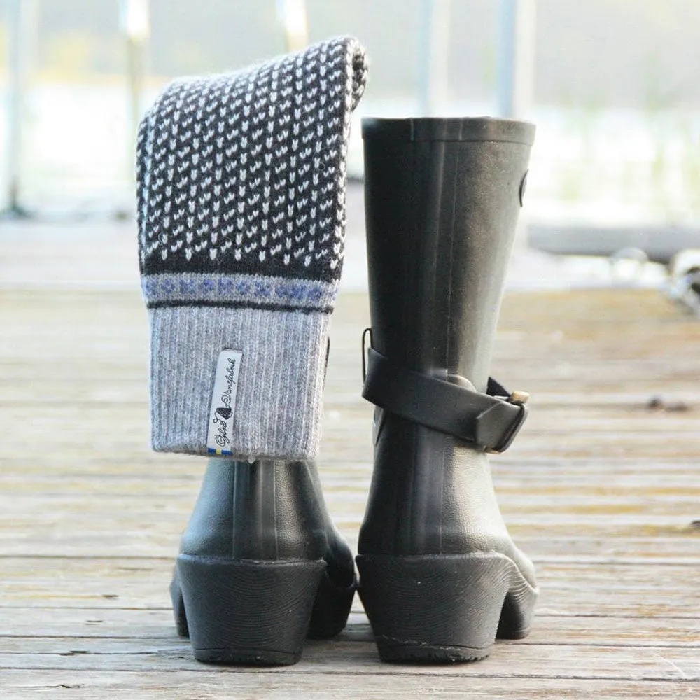 Öjbro Lambswool Swedish Socks - Skaftö Soot