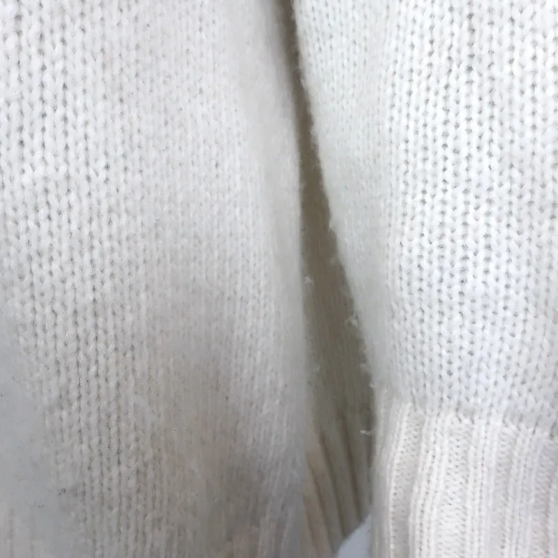 Jenni Kayne Cocoon Sweater Cream Alpaca-Blend Size Medium Crewneck Pullover