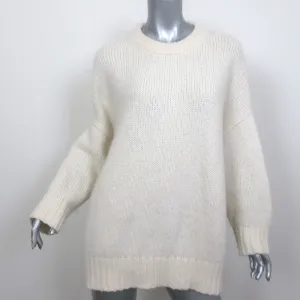 Jenni Kayne Cocoon Sweater Cream Alpaca-Blend Size Medium Crewneck Pullover