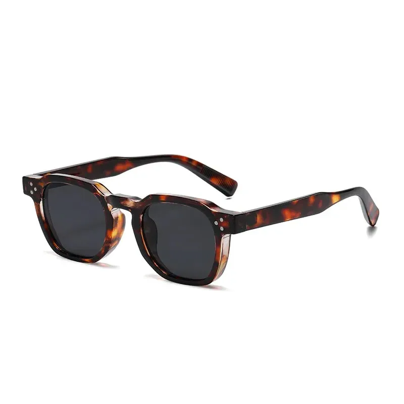 JNPCXI Fashion Vintage Rivet Oval Sunglasses