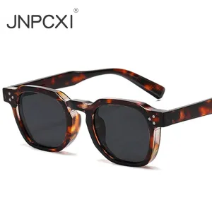 JNPCXI Fashion Vintage Rivet Oval Sunglasses