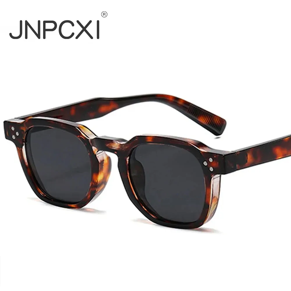 JNPCXI Fashion Vintage Rivet Oval Sunglasses